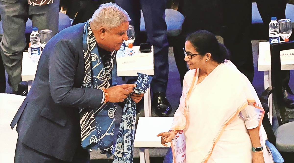 Mamata Banerjee, Jagdeep Dhankhar, Bengal Government, West Bengal government, Bengal Global Business Summit (BGBS), West Bengal, Kolkata, West Bengal news, Kolkata news, India news, Indian Express News Service, Express News Service, Express News, Indian Express News