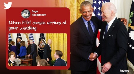 barack obama, joe biden, obama return to white house, obama biden jokes, biden ignored memes, obamacare 12th anniversary, indian express