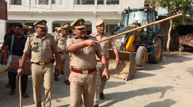 UP police in Saharanpur district. (Express Photo)