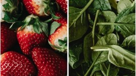 spinach, strawberries, pesticides in food