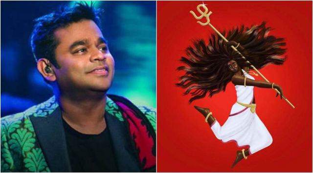 A R Rahman and the photo of 'Goddess Tamil' he posted on social media.