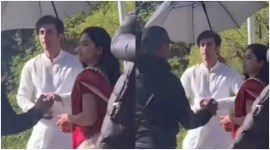 Ranbir Kapoor and Rashmika Mandanna film Animal in Manali. (Photo: Ranbir Kapoor Universe/Instagram)