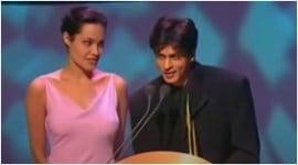 Shah Rukh Khan and Angelina Jolie present together at the first-ever IIFA awards.
