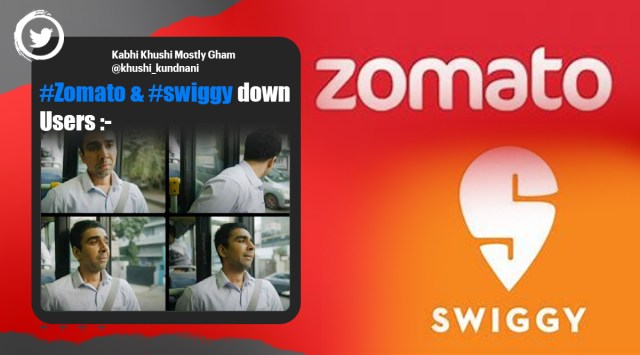 Zomato Swiggy apps outage, Swiggy and Zomato down, Swiggy memes, Zomato memes, Indian Express.