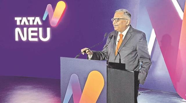 Tata Sons Chairman N Chandrasekaran in Mumbai. (Express Photo by Pradip Das)