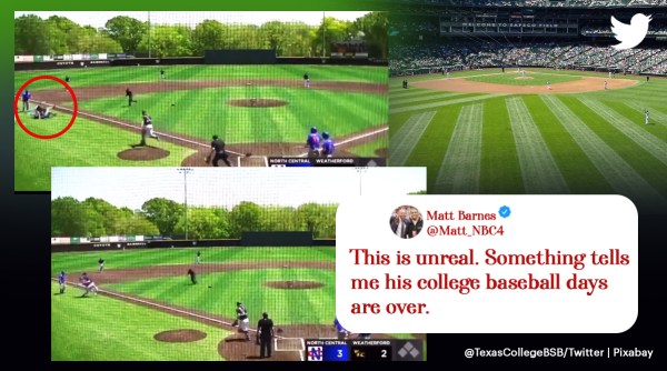 texas college baseball, pitcher attacks opponent texas, nctc vs Weatherford, viral college baseball brawl, indian express