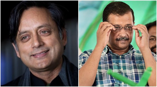 Congress MP Shashi Tharoor and Delhi Chief Minister Arvind Kejriwal