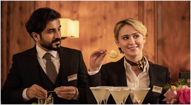 Vir Das and Maria Bakalova in a still from The Bubble. (Photo: Netflix)