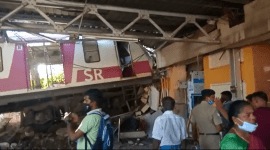 Chennai train derailment, Chennai train derailed, Chennai train, Chennai beach station, Chennai local train, Local train, Chennai news, Chennai, India news, Indian express, Indian express news, current affairs