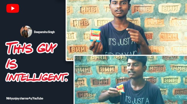 Vimal pan masala unboxing, funny unboxing vimal pan masala, vimal pan masala surrogate advertisement, Indian Express
