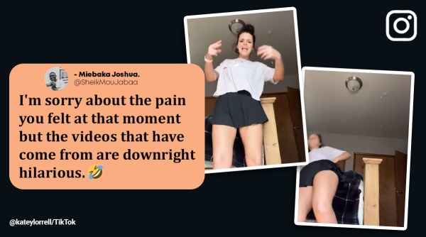 Woman goes viral after bumping against her bedframe, Katey Bridges tik tok, TikTok viral, viral video, Indian Express