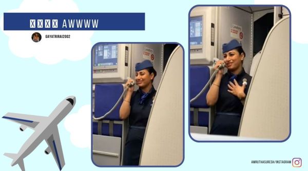 Indigo airhostess, airhostess farewell speech, airhostess cries during speech, Indigo airhostess, airhostess viral speech, indian express