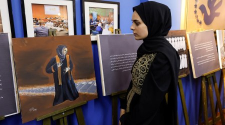 gaza artist, Zainab al-Qolaq