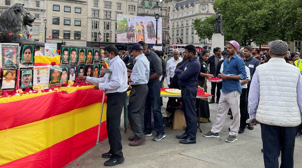 At London vigil, UK Tamils are seeking for justice for civil strugglefare victims