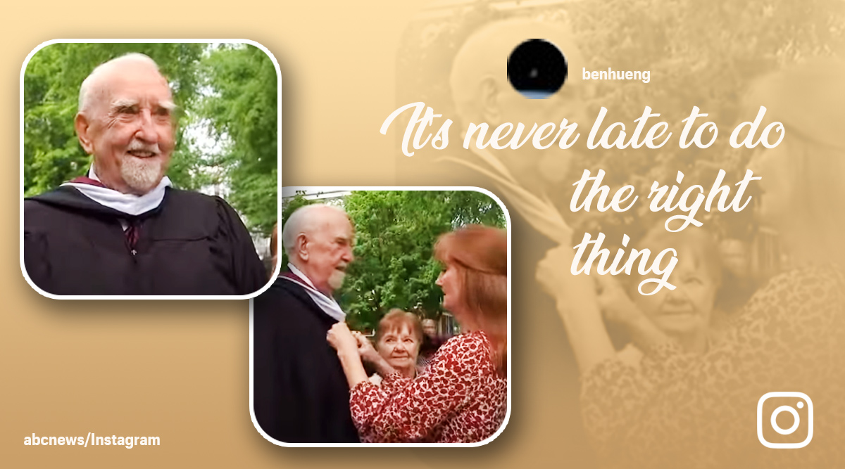 88 year old man graduates, elderly graduates after 66 years, New York, old man graduates, indian express