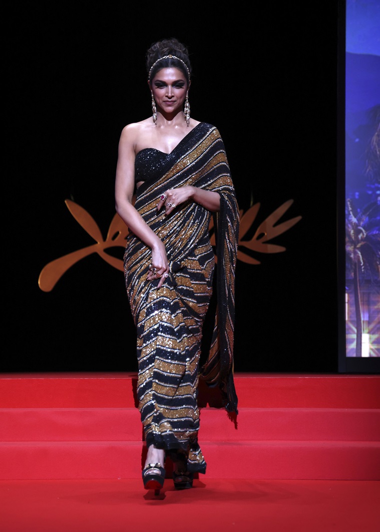Deepika Padukone channeled celestial grace in a sari on the last day of the  Cannes Film Festival 2022, Vogue India