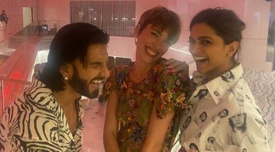Deepika Padukone can't stop smiling as Ranveer Singh joins her, see their pics with Rebecca Hall