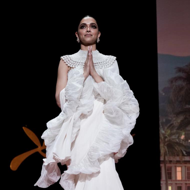 Cannes 2022: Deepika Padukone stuns in off-white ruffle saree at