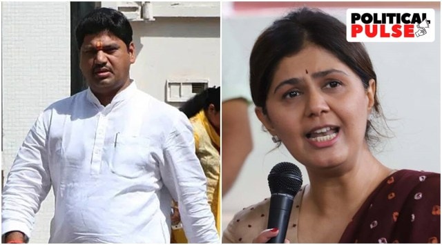 Dhananjay Munde of the Nationalist Congress Party (NCP) and the BJP's Pankaja Munde. (File)