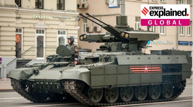 The Russian BMPT-72 Terminator tank support system. (Wikimedia Commons)