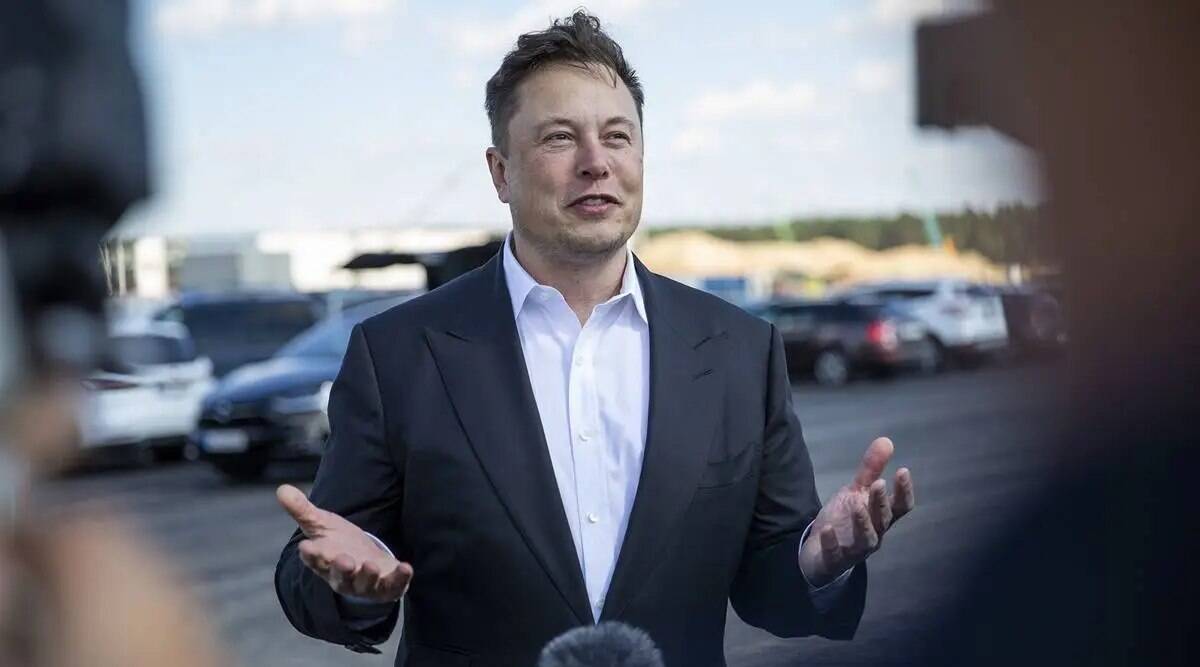 Elon Musk is pictured here. He agrees to make Twitter abide by EU rules