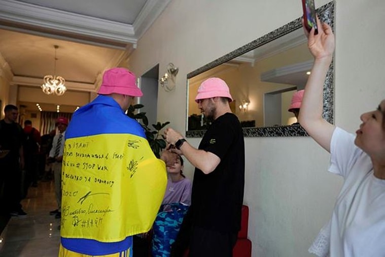 Ukrainian music outfit Kalush Orchestra, Ukraine wins Eurovision Grand Prix, Eurovision Grand Prix, 66th Eurovision, world’s largest music competition, Ukraine news, indian express news