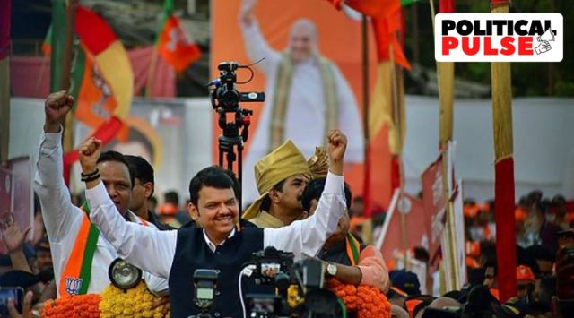  Leader of Opposition in Maharashtra Assembly Devendra Fadnavis during a rally at Somaiya ground, in Mumbai, Sunday, May 1, 2022. (PTI Photo)