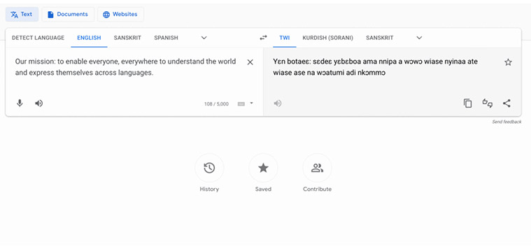 Google I/O Google translate announces support for new languages. 