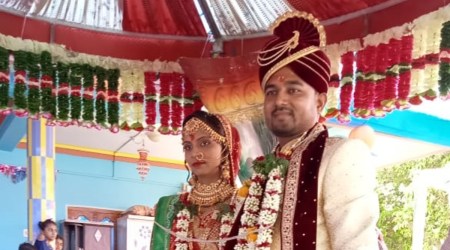 Latesh Gavit and Salma Harishchandra Gavli. (Express Photo)