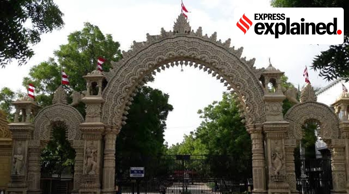 The Akshar Purushottam Swami temple in Haridham Sokhda, Vadodara. (Express Photo)