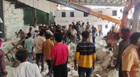 At the salt processing plant in Gujarat’s Morbi district. (Express Photo)