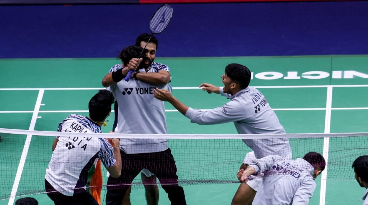 Watch Indian players put on their dancing shoes after reaching maiden Thomas Cup final Badminton News