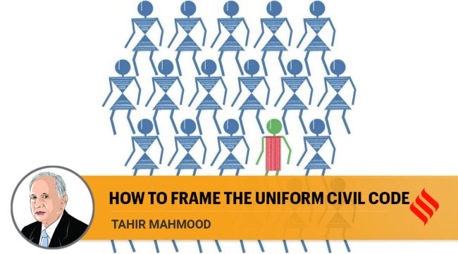 A state-level UCC seems to be prima facie incompatible with Article 44 of the Constitution. (Illustration: C R Sasikumar)
