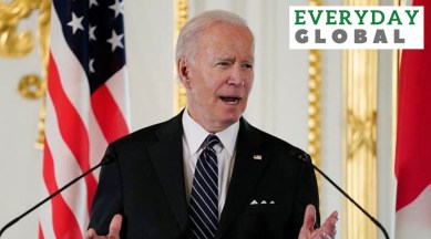 President Joe Biden speaks during a news conference with Japanese Prime Minister Fumio Kishida at Akasaka Palace, Monday, May 23, 2022, in Tokyo. (AP)