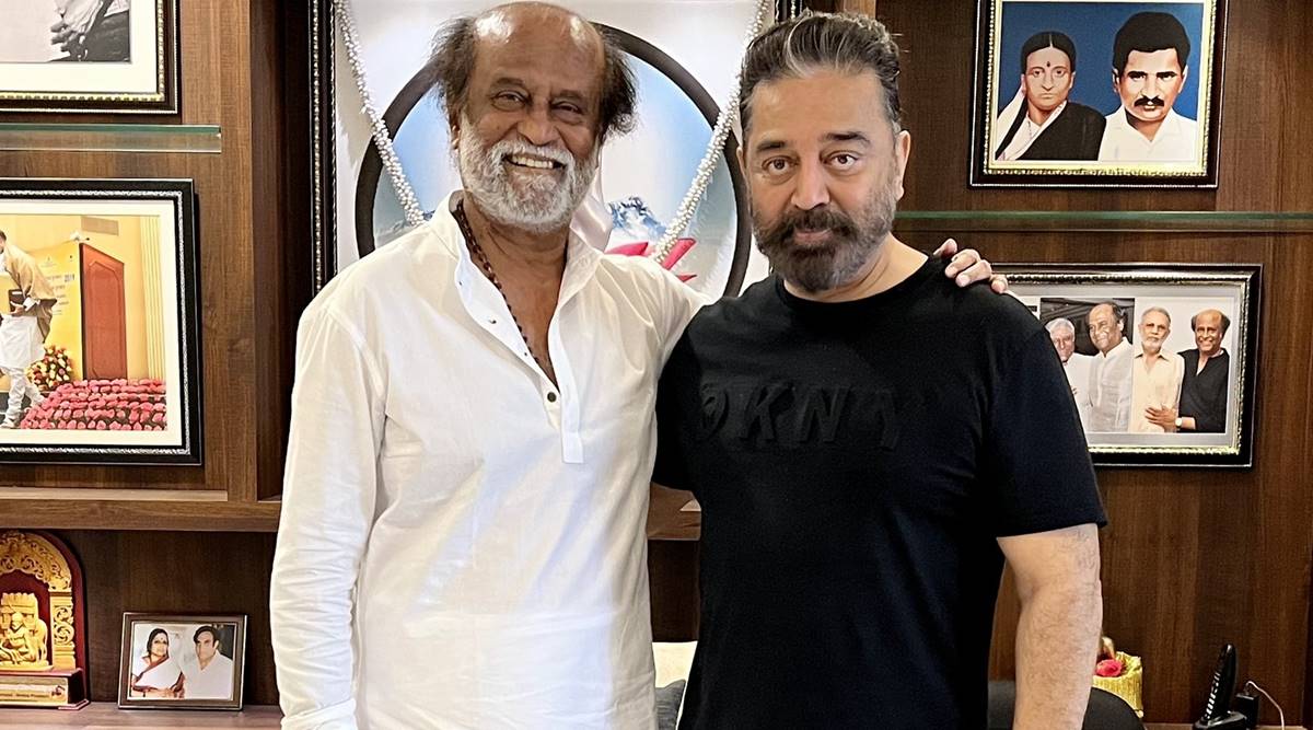 Kamal Haasan visits Rajinikanth amid Vikram promotions, director ...