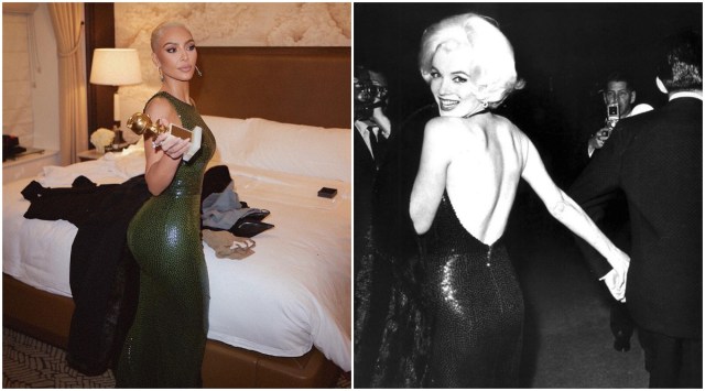 Kim Kardashian changed into Marilyn Monroe's 1962 Golden Globes dress after Met Gala | Fashion News