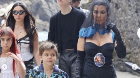 Kourtney Kardashian, Kourtney Kardashian wedding dress, Kourtney Kardashian mini dress, Kourtney Kardashian European wedding, Kourtney Kardashian and Travis Barker, indian express news