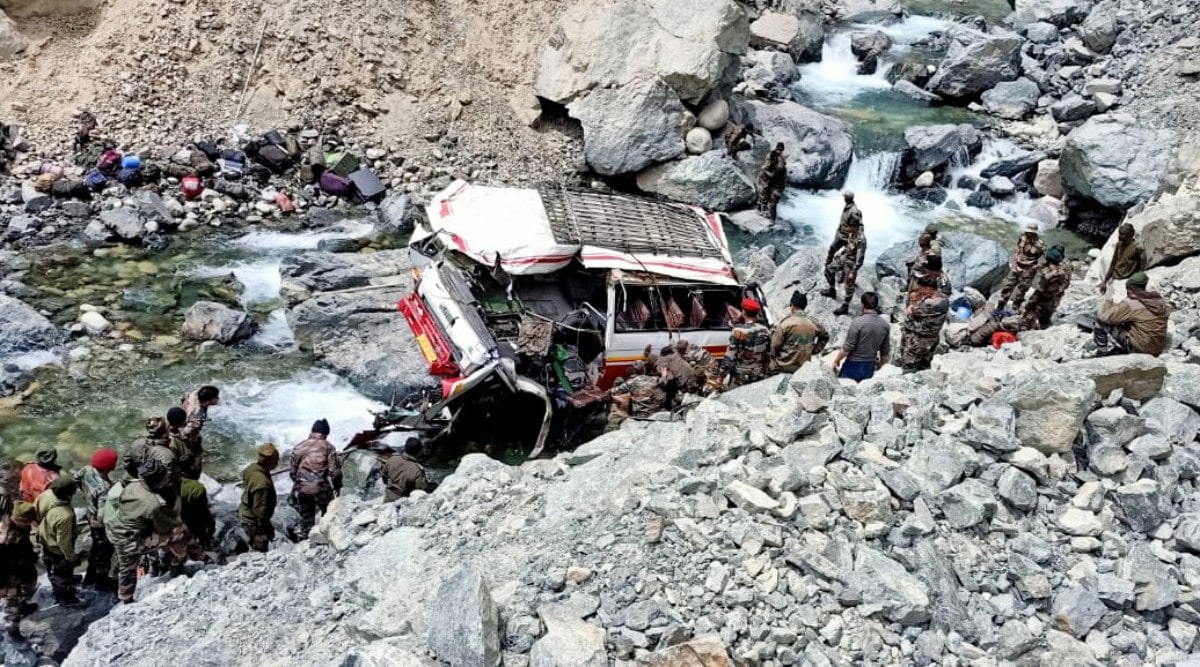 Seven soldiers killed, 19 injured as vehicle falls into Ladakh river ...