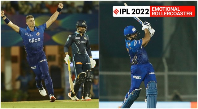 MI defeat GT by 5 runs. (Photos by Ron Gaunt &  Saikat Das / Sportzpics for IPL)