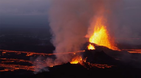 Flood basalt volcanic eruptions could warm the planet