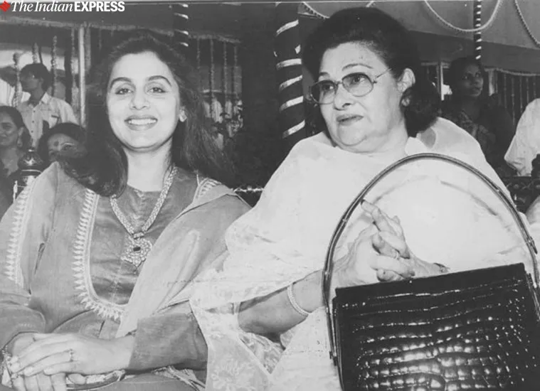 Neetu Singh with Mrs. Krishna Kapoor, Raj Kapoor's wife.