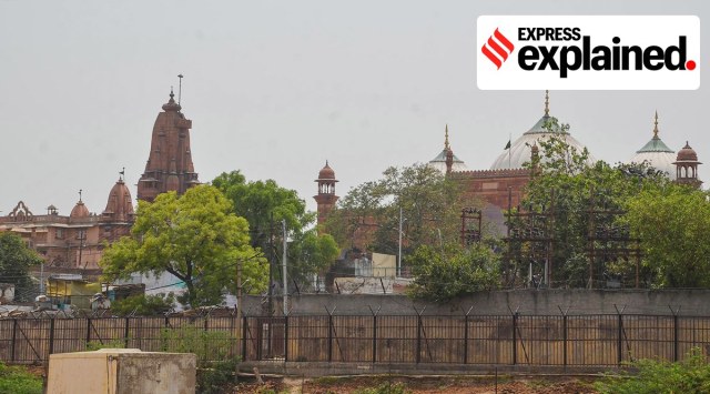 A view of the Shri Krishna Janmasthan Temple and the Shahi Idgah Mosque, in Mathura, Thursday, May 19, 2022. (PTI)