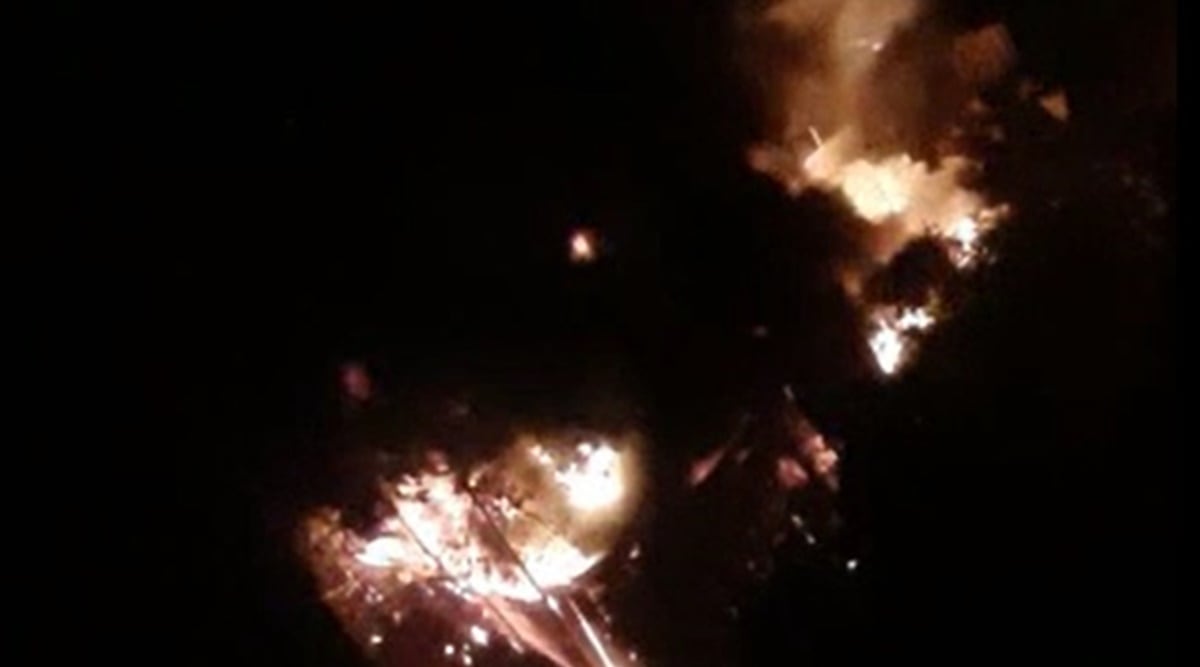 The fire at Shivane area of Pune broke out early on Monday.  