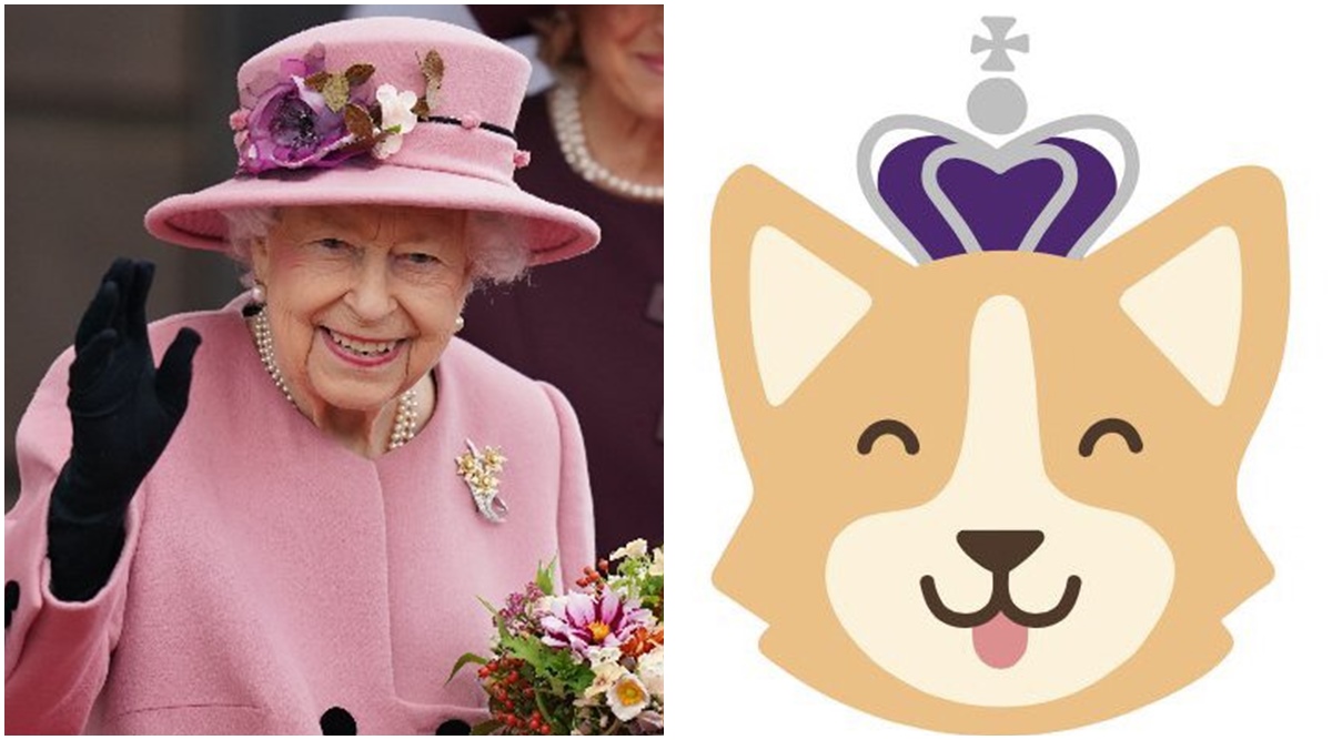 Queen Elizabeth England UK Monarch Tea Party Crown Corgi British Set Of 4 Specia 