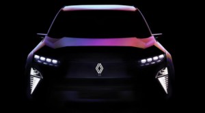 The silhoutte of Renault's concept hydrogen powered car