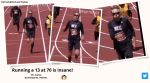 70-year-old man finishes 100m race , elderly man finishes 100m race, US, elderly man running, indian express