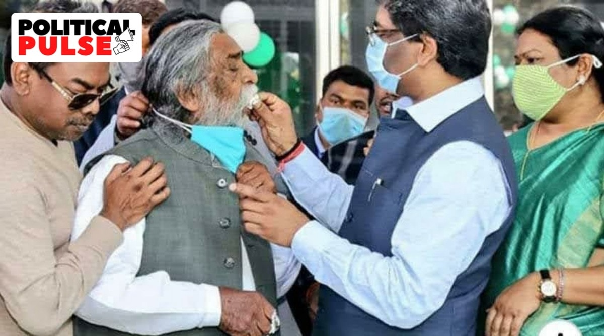 Shibu Soren, Hemant Soren, Jharkhand Mukti Morcha, JMM, Jharkhand govt, Sorens, Jharkhand news, Political Pulse, Indian express