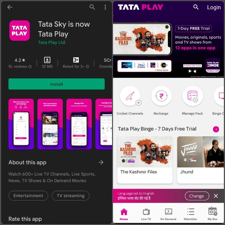 ExpressBasics How to watch Live TV on your phone with Tata Play