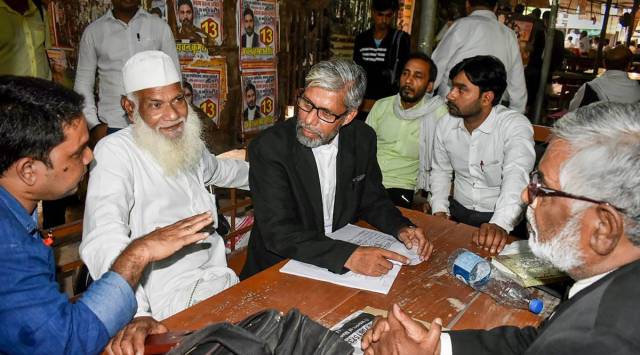 The mosque side after the hearing in Varanasi. (PTI)