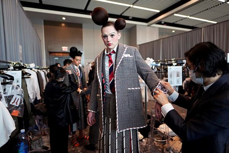 Thom Browne, Thom Browne Fall 2022 collection, Thom Browne fashion show in New York, Thom Browne fashion show Teddy Talk, indian express news